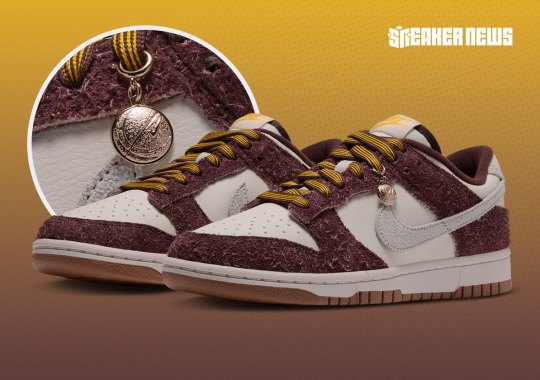 Basketball Charms Accompany This Hairy Suede Nike Dunk Low