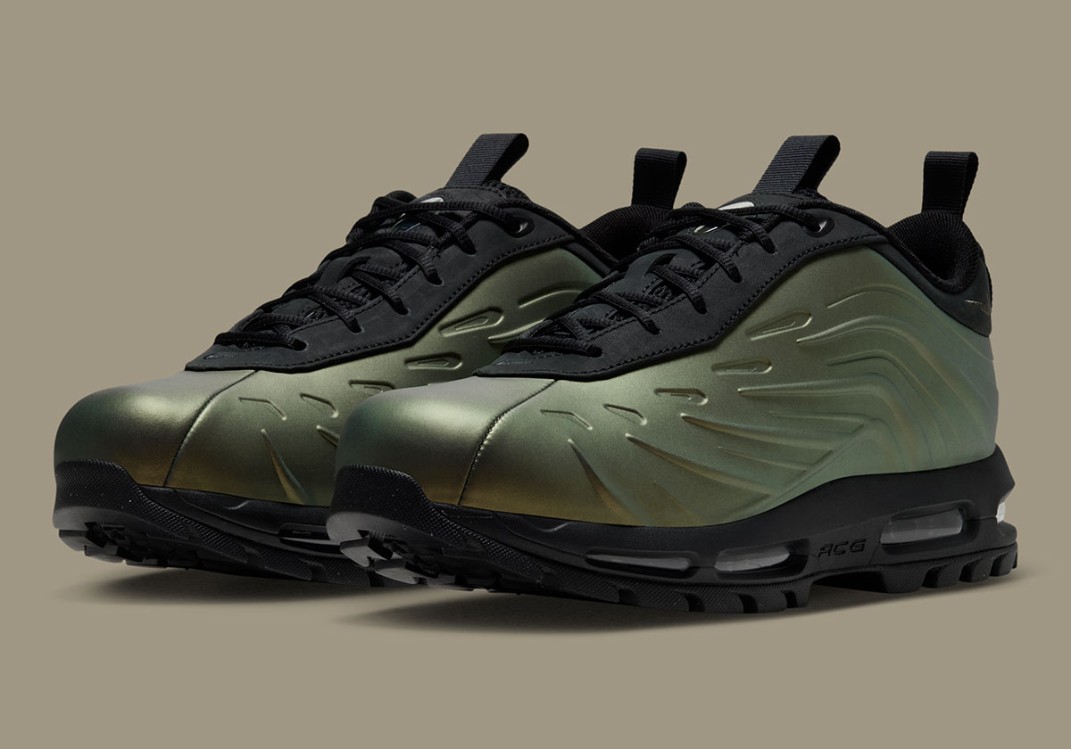 Nike Goadome Low Foamposite Low Metallic Gold Black Cargo Khaki Iv7693 700 6