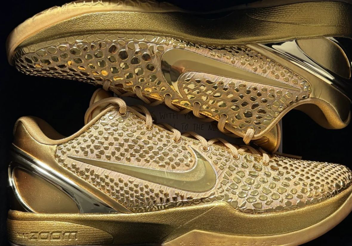 Jalen Brunson Has An All-Gold Nike Kobe 6 Protro For Ring Night