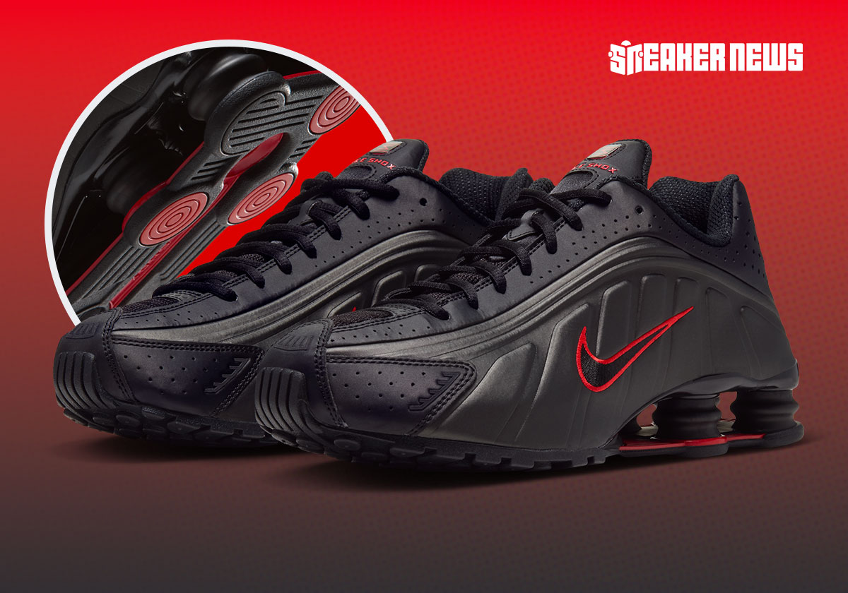 The Nike Shox R4 Brings Some Edge In Black And Challenge Red