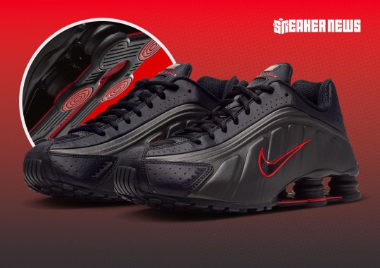 The Nike Shox R4 Brings Some Edge In Black And Challenge Red