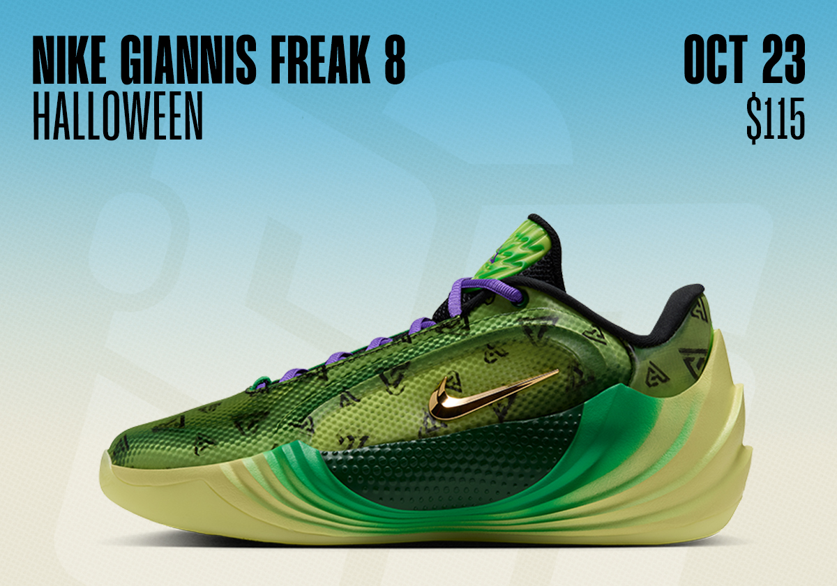 Sneaker Releases October 18 24 2026 Nike Giannis Freak 8 Halloween
