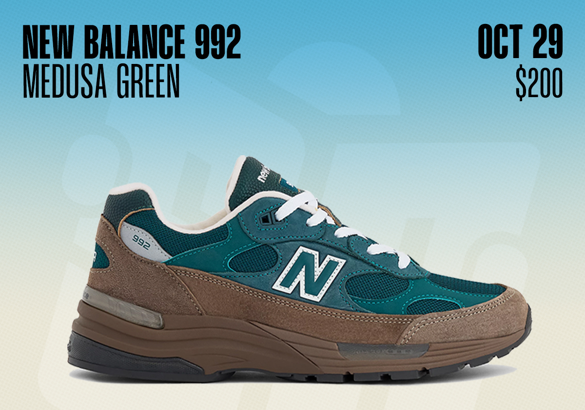 Sneaker Releases October 25 31 2026 New Balance 992 Medusa Green