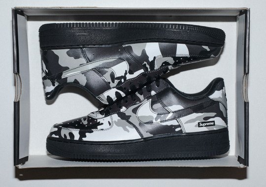 Supreme’s Nike Air Force 1 “Snow Camo” Releases This Week