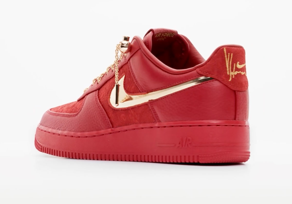 Victor Solomon Nike Air Force 1 Low Gym Red Metallic Gold Ir2076 600 3