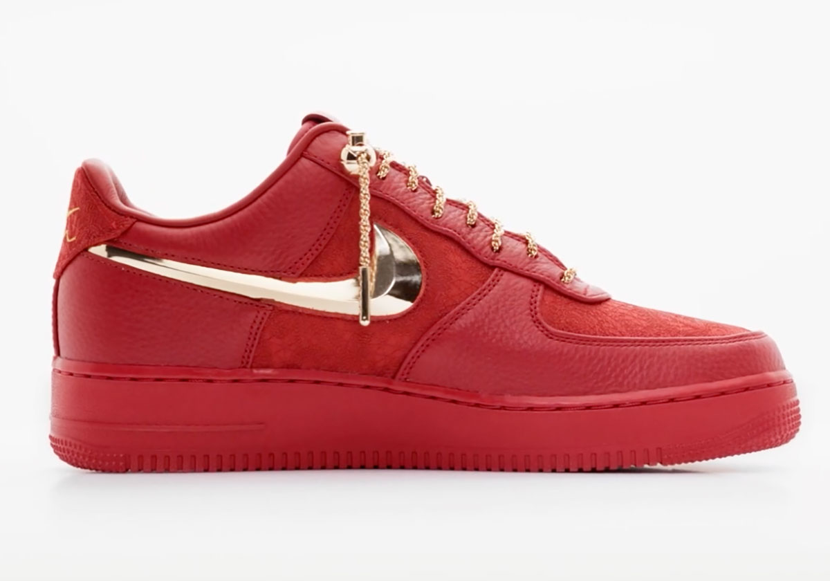 Victor Solomon Nike Air Force 1 Low Gym Red Metallic Gold Ir2076 600 5