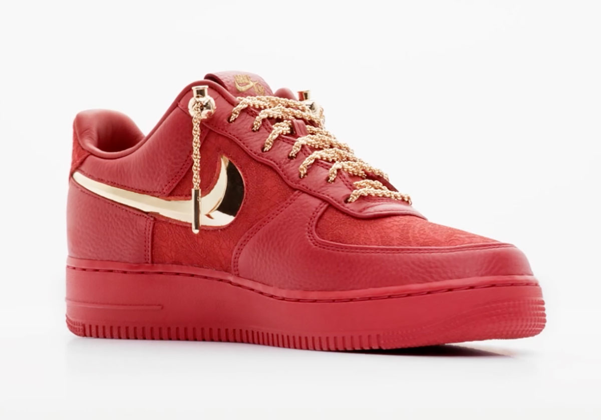 Victor Solomon Nike Air Force 1 Low Gym Red Metallic Gold Ir2076 600 6